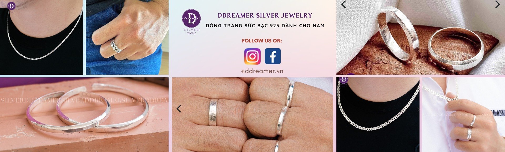 Nhẫn Bạc Dành Cho Nam - Men Silver Rings