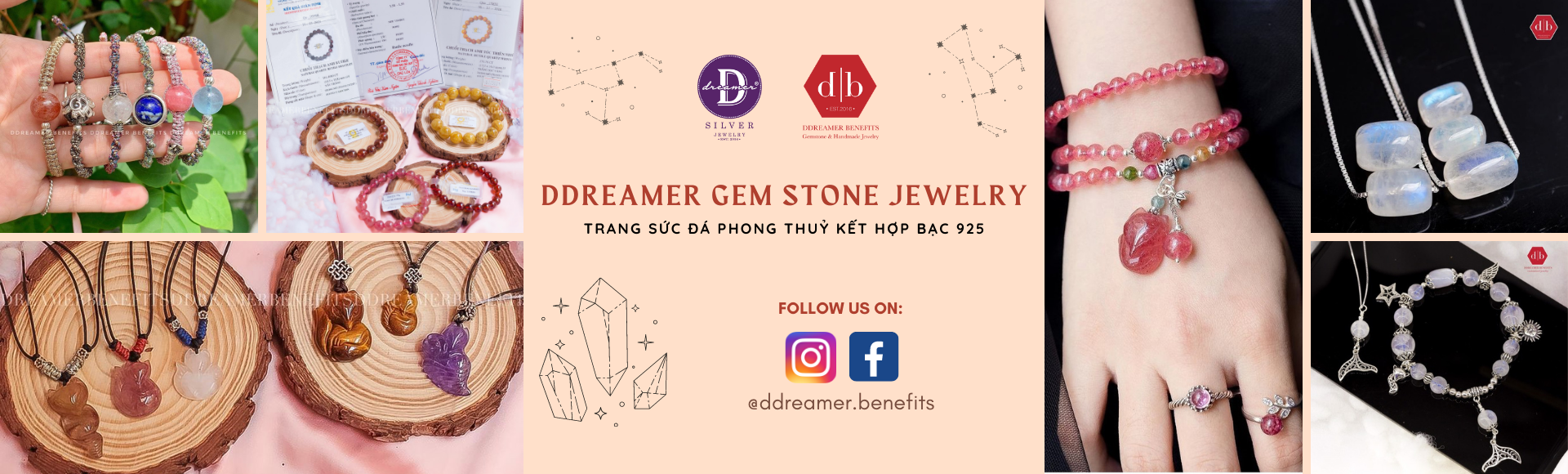 Collection Trang Sức Đá Phong Thuỷ Ddreamer Jewelry - Natural Gemstone Silver Jewelry