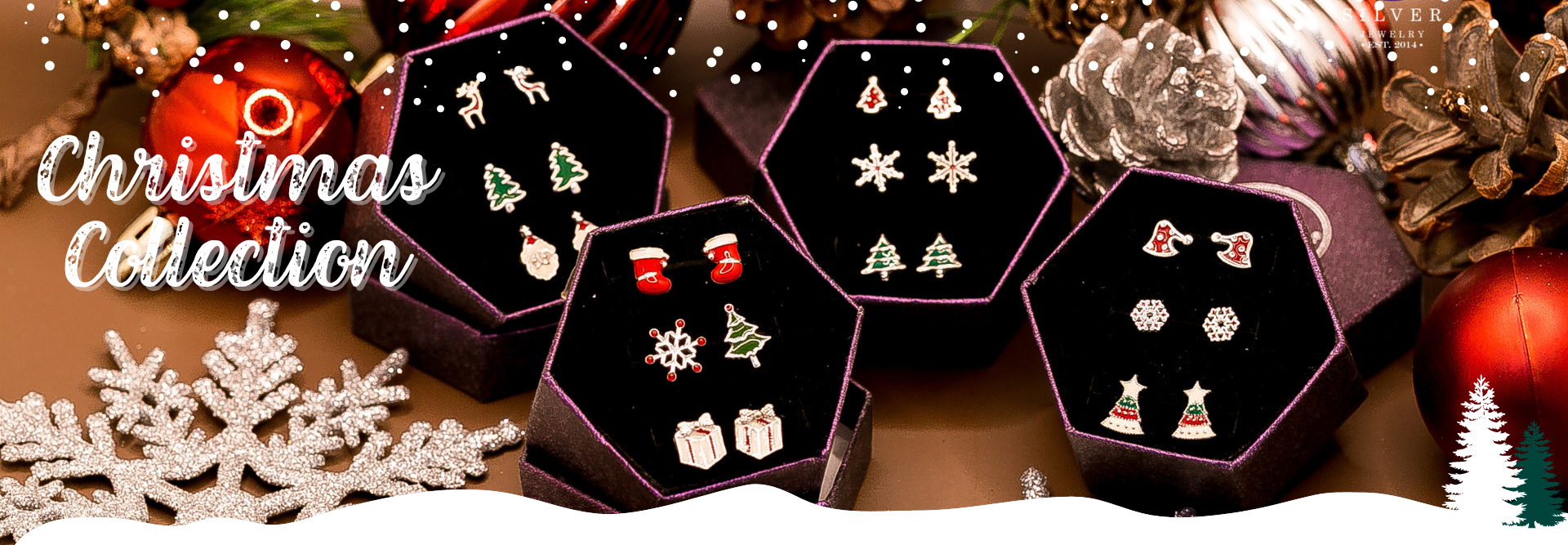 Christmas Silver Earrings - Bông Tai Quà Tặng Giáng Sinh