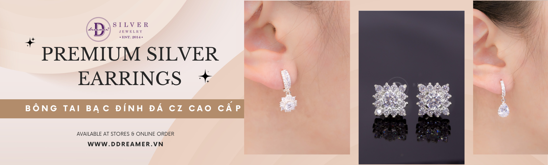 Hoa Tai Bạc 925 Cao Cấp - Premium Silver Earrings