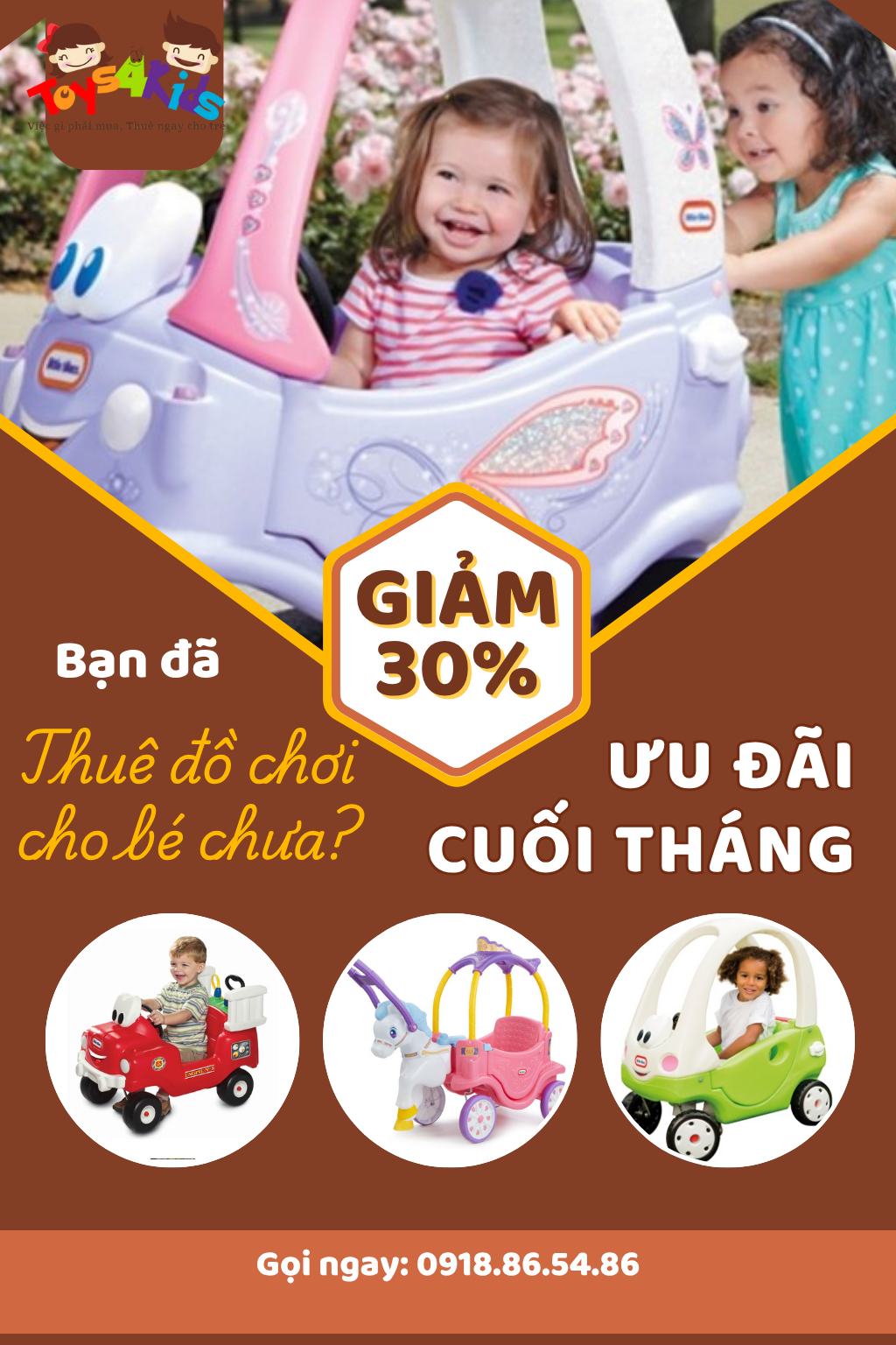 Ưu Đãi Cuối Tháng – Giảm 30% Xe Ô Tô Chòi Chân Little Tikes