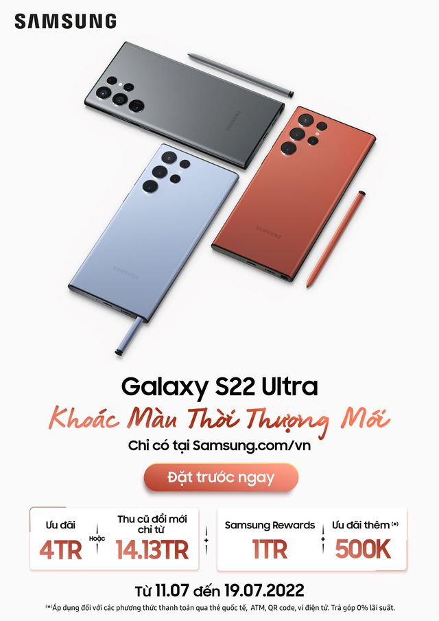 Galaxy S22 Ultra có thêm 3 màu độc quyền mới
