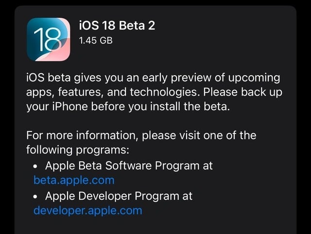 Đây là tất cả những tính năng mới trên iOS 18 Beta 2