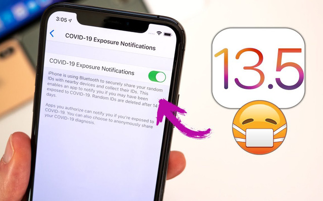 iOS 13.5 chính thức: Phát hiện phơi nhiễm COVID-19, mở khóa iPhone dễ hơn khi đeo khẩu trang