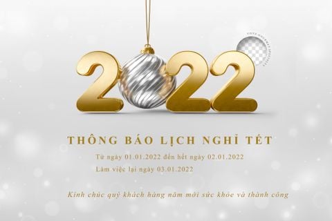 THÔNG BÁO NGHỈ TẾT DƯƠNG LỊCH 2022