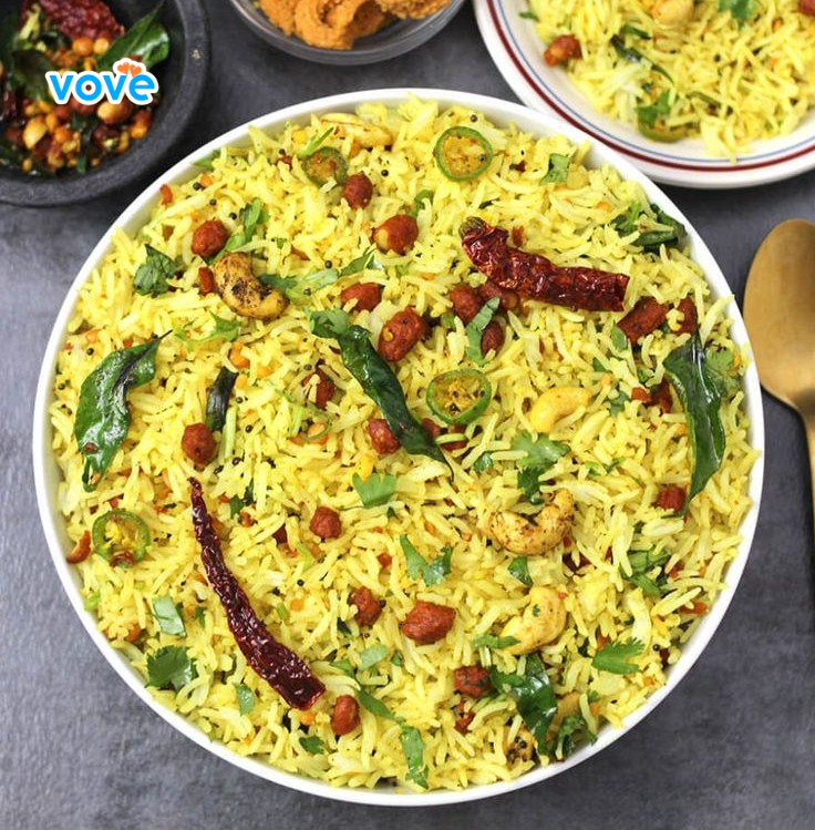 Món cơm Lemon Rice truyền thống Ấn Độ cực kì hấp dẫn được chế biến bằng gạo Basmati