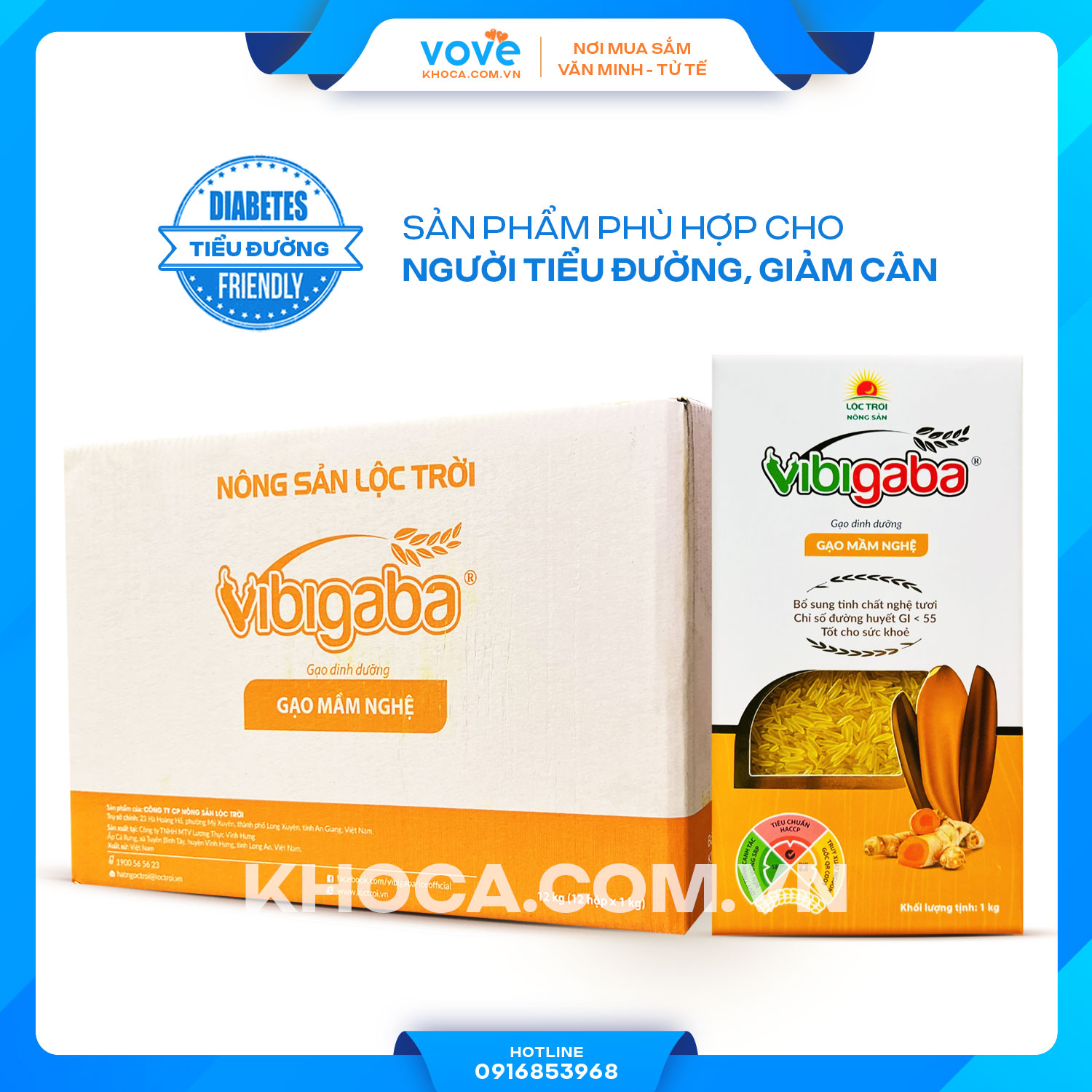 hình ảnh thực tế gạo mầm nghệ vibigaba tại cửa hàng khoca