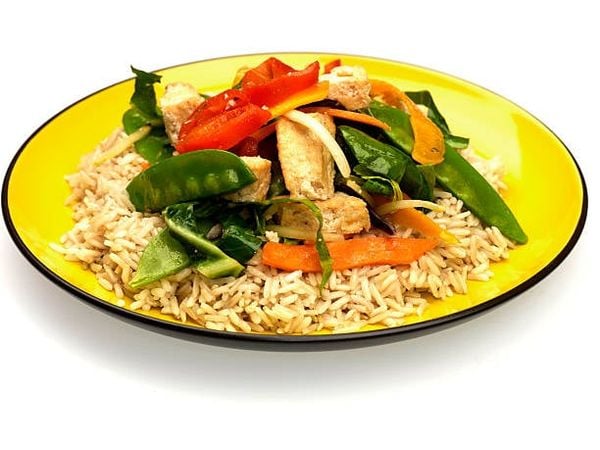 Cơm Basmati Xào Tofu Và Rau Củ