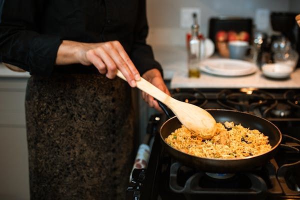 Xào cơm basmati xào trứng