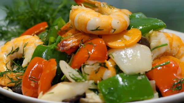 cơm xào hải sản