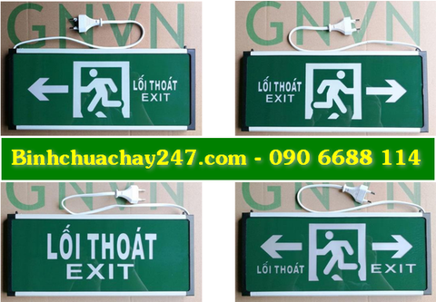 Lắp đặt tận nơi đèn EXIT lối thoát hiểm, đèn chiếu sáng sự cố khẩn cấp giá rẻ, có tem kiểm định