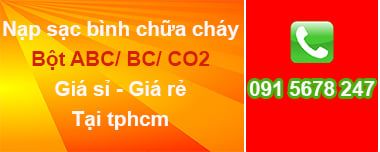 Nạp sạc bình chữa cháy bột ABC, BC, CO2 giá rẻ, giá sỉ tại tphcm