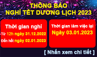 THÔNG BÁO NGHỈ TẾT DƯƠNG LỊCH 2023