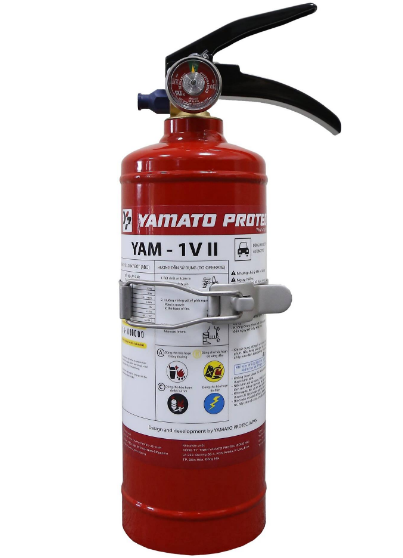 Bình chữa cháy Nhật Bản dành cho xe hơi YAMATO model YAM-1V II, bột ABC 1kg