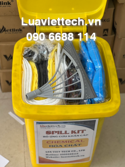 thùng dụng cụ xử lý tràn dầu, đổ hòa chất (spill kit) giá rẻ