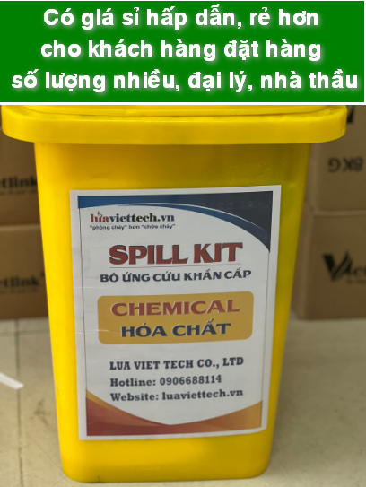 dụng cụ xử lý tràn dầu, đổ hòa chất (spill kit) giá rẻ giá sỉ taïi tphcm