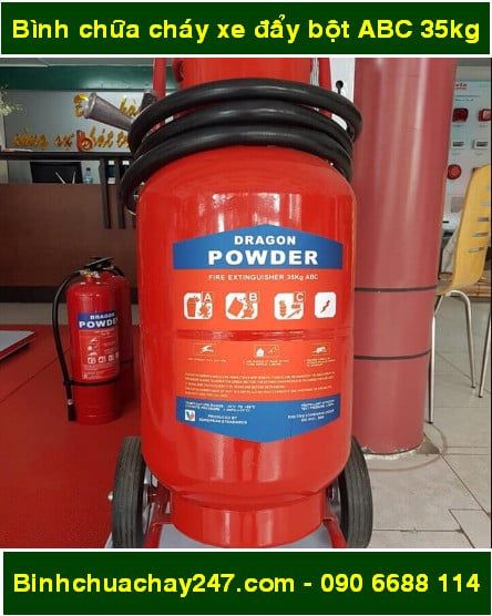 bình chữa cháy xe đẩy bột ABC 35kg giá rẻ giá sỉ