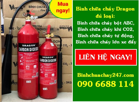 Bình chữa cháy Dragon chính hãng, có tem kiểm định tại tphcm
