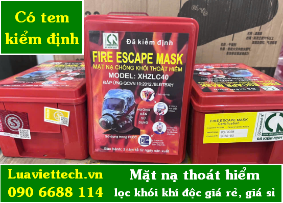 Lắp đặt mặt nạ thoát hiểm lọc khói khí độc có tem kiểm định cho nhà trọ, phòng trọ tận nơi