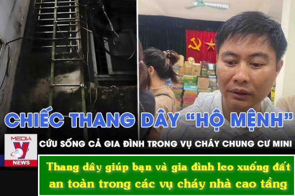 Thang dây thoát hiểm khẩn cấp là thiết bị không thể thiếu của những ngôi nhà cao tầng