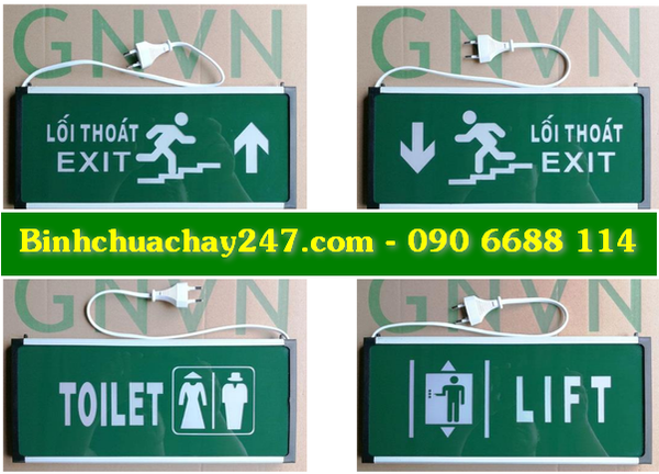 Lắp đặt tận nơi đèn EXIT lối thoát hiểm, đèn chiếu sáng sự cố khẩn cấp đủ loại tại Binhchuachay247.com