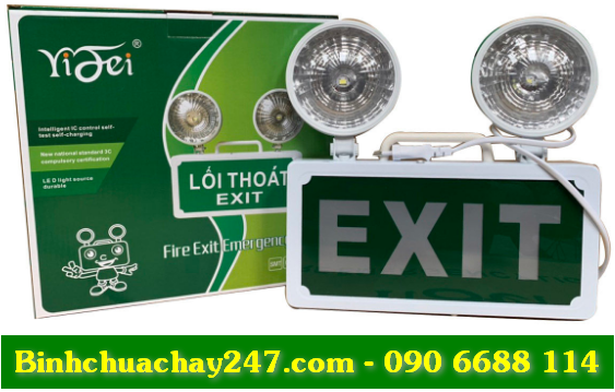 Đèn chiếu sáng sự cố kết hợp EXIT YiFei YF-203, có tem kiểm định PCCC