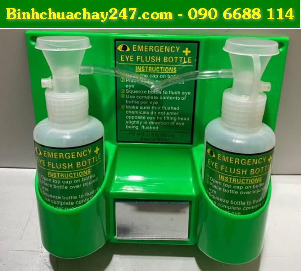 Bộ rửa mắt khẩn cấp 6670 - 2 chai, bộ bằng nhựa ABS 500ml/chai