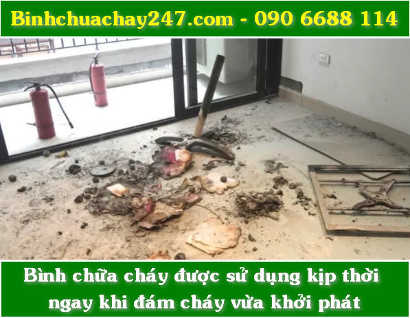 Kịp thời dùng bình chữa cháy dập tắt đám cháy từ phòng thờ cúng ngay khi vừa khởi phát