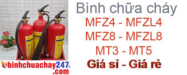Bình chữa cháy MFZ4, MFZL4, MFZ8, MFZL 8, MT3, MT5 giá rẻ, giá sỉ tại tphcm