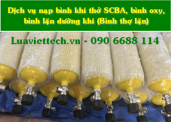 Dịch vụ nạp bình khí thở SCBA, bình khí oxy, bình lặn dưỡng khí (Bình thợ lặn) gia re gia si