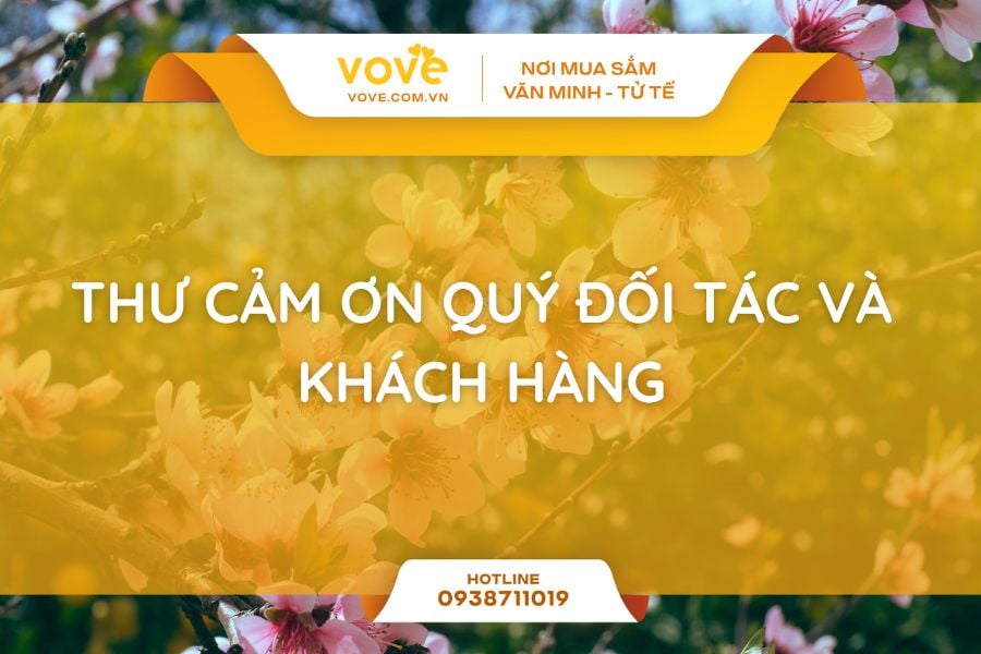 Thư Cảm Ơn Quý Đối Tác và Khách Hàng
