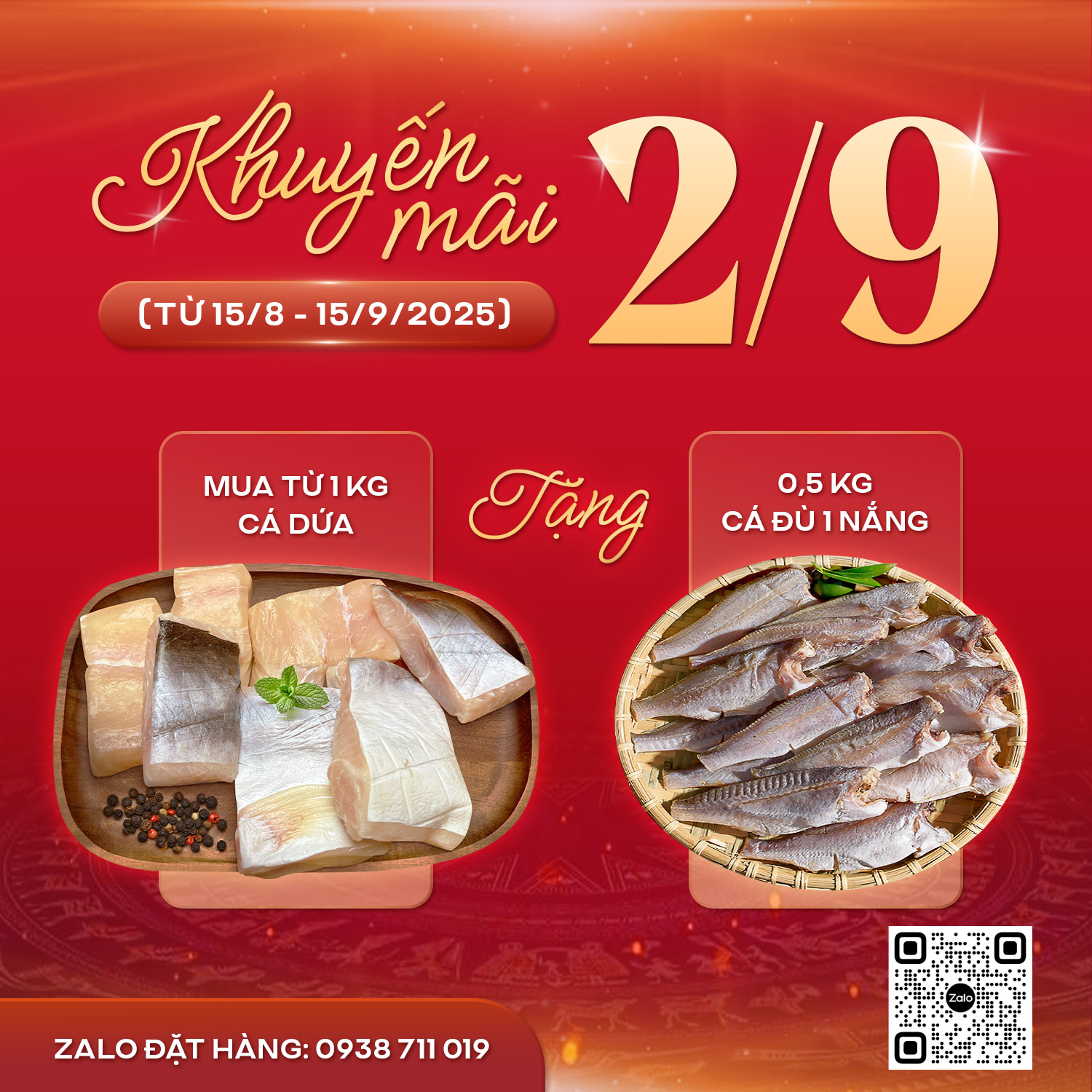 chương trình khuyến mãi mua cá dứa tặng cá đù