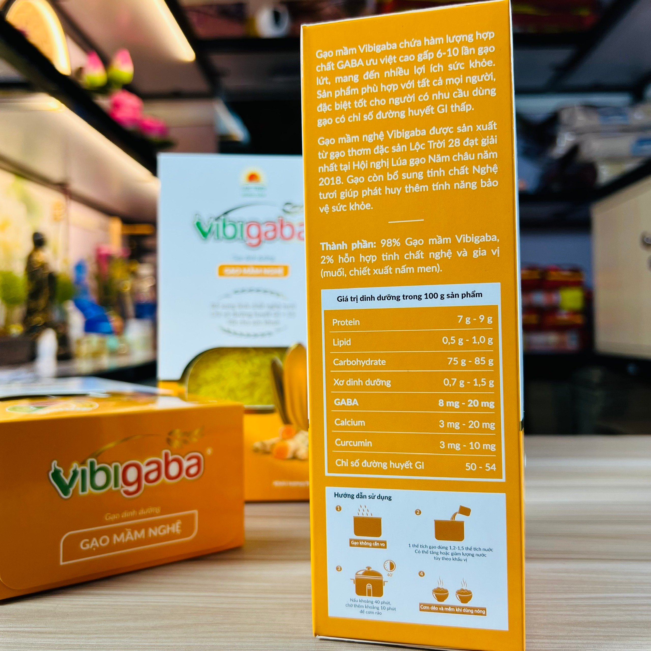 thành phần dinh dưỡng có trong gạo mầm vibigaba nghệ