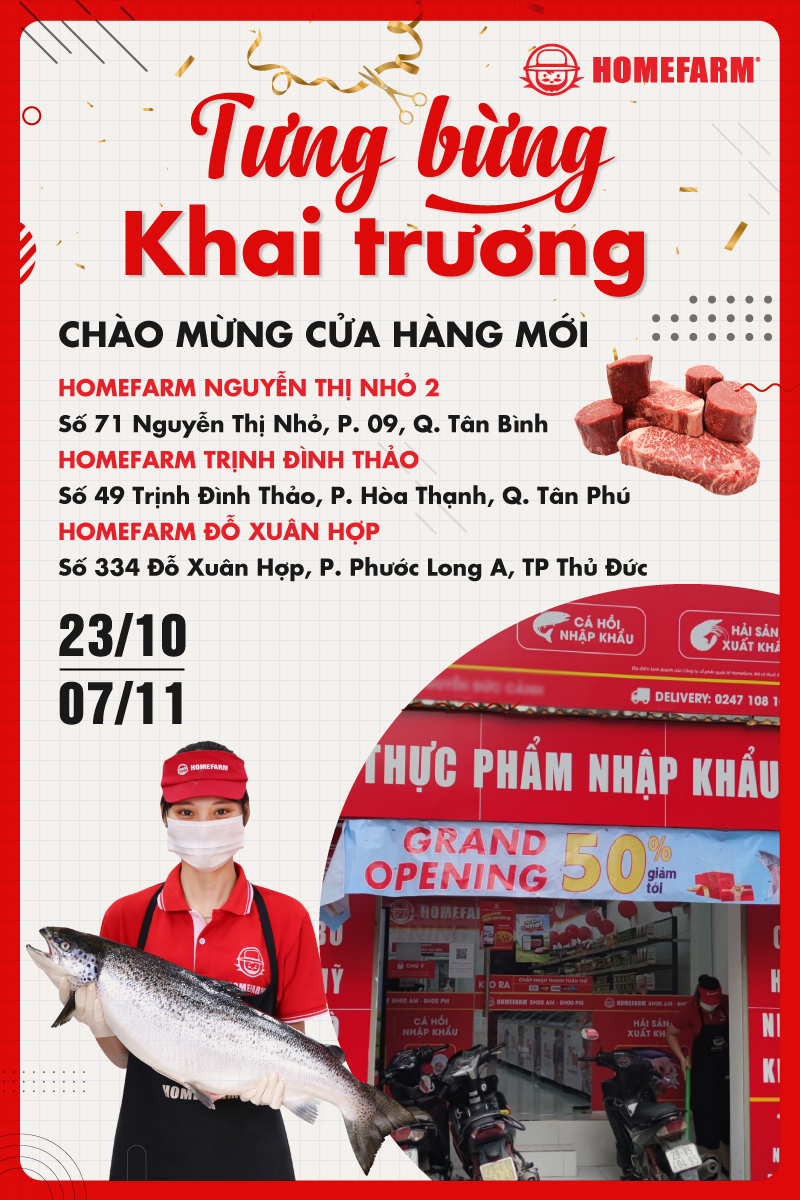 [HCM] Đồng khai trương 3 cửa hàng mới - Mua hàng ưu đãi lên tới 50%