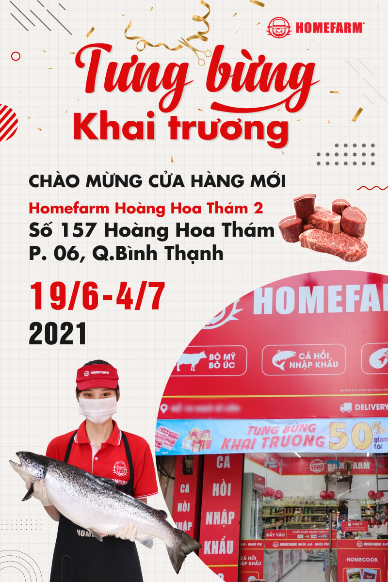 [HCM] Bùng nổ khai trương - Nhận ngàn ưu đãi tại Homefarm Hoàng Hoa Thám