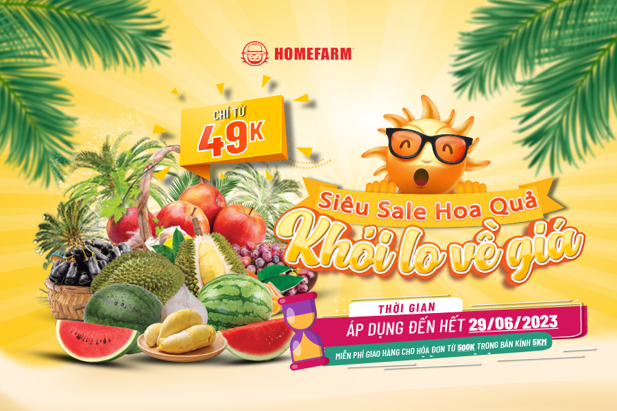 [HP] Siêu sale hoa quả khỏi lo về giá chỉ từ 49k tại Homefarm