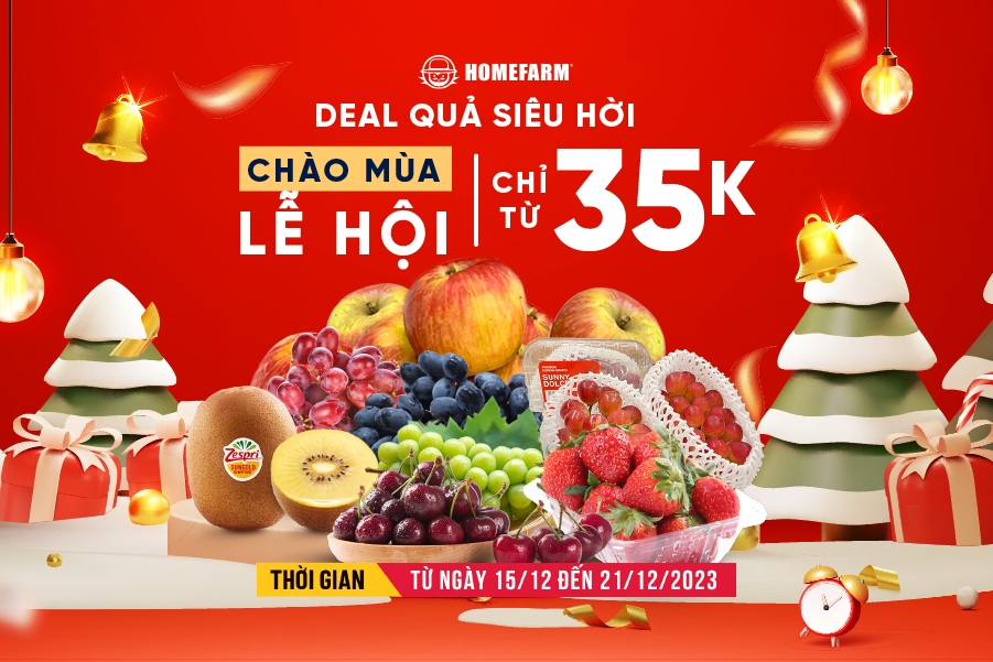 [HN-HP] Deal quả siêu hời chào mùa lễ hội chỉ từ 35k tại Homefarm