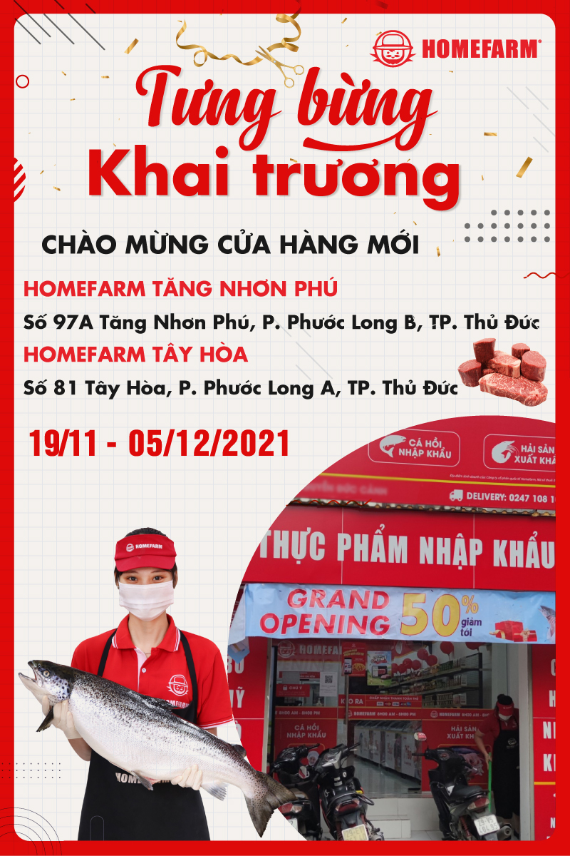 Mừng khai trương Homefarm Tây Hòa và Homefarm Tăng Nhơn Phú - Nhận quà hấp dẫn