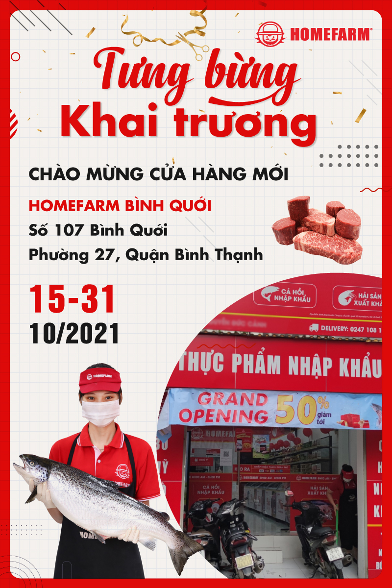 [HCM] Tưng bừng khai trương ưu đãi Homefarm Bình Quới - Giảm giá tới 50%