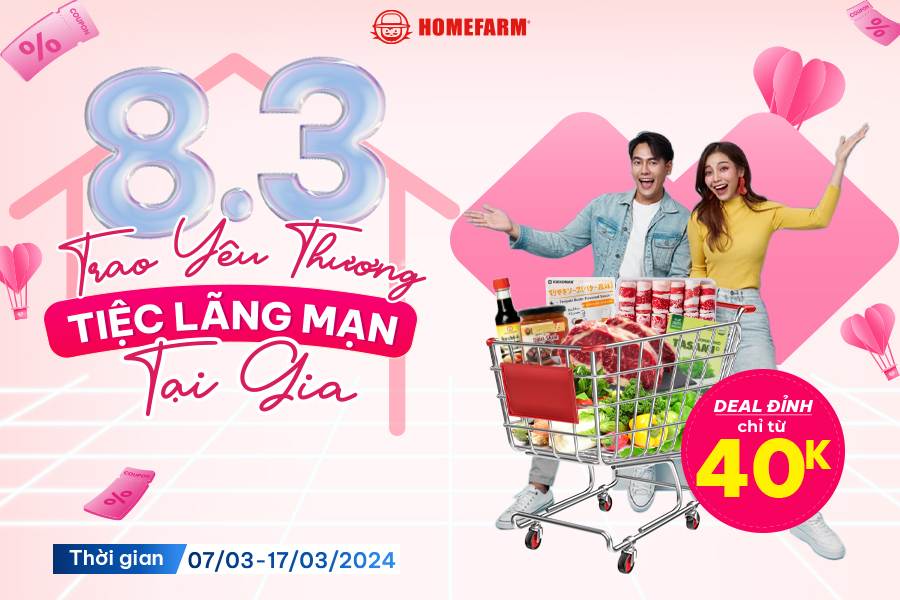🌷Ưu đãi 8/3🌷Trao yêu thương - Tiệc lãng mạn tại gia với Deal chỉ từ 40k