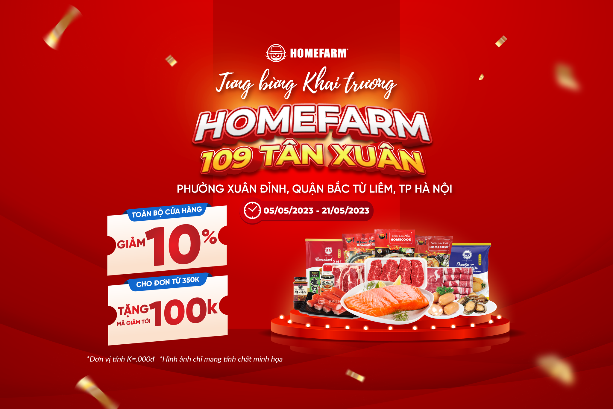 [HN] Từng bừng khai trương -  Nhận ngàn ưu đãi tại Homefarm 109 Tân Xuân