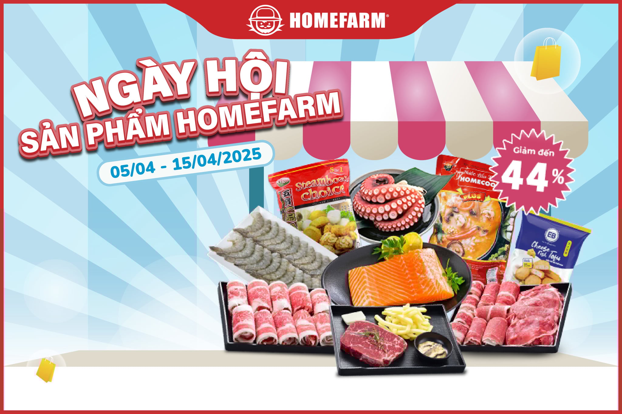 Nhập tiệc Ngày hội sản phẩm Homefarm - Ưu đãi ngập tràn giảm đến 44%