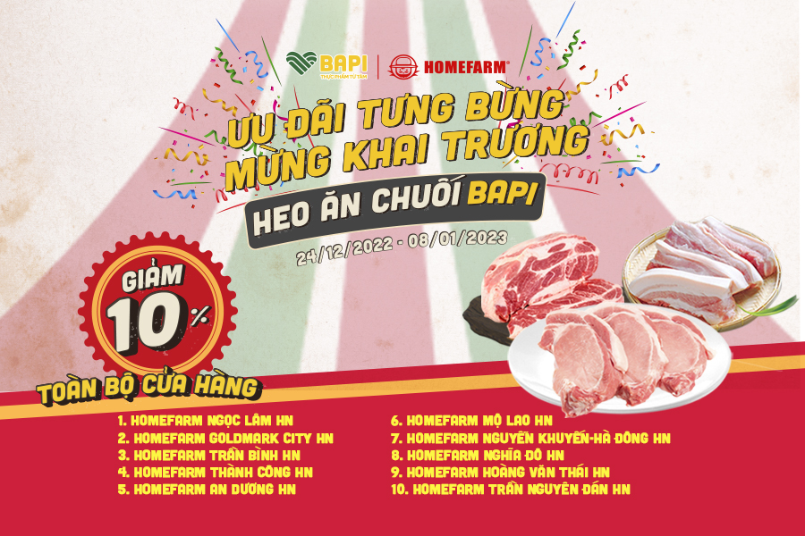 [HN] Khai trương liên hoàn - Rộn ràng ưu đãi mừng Bapi Food mở bán tại Homefarm