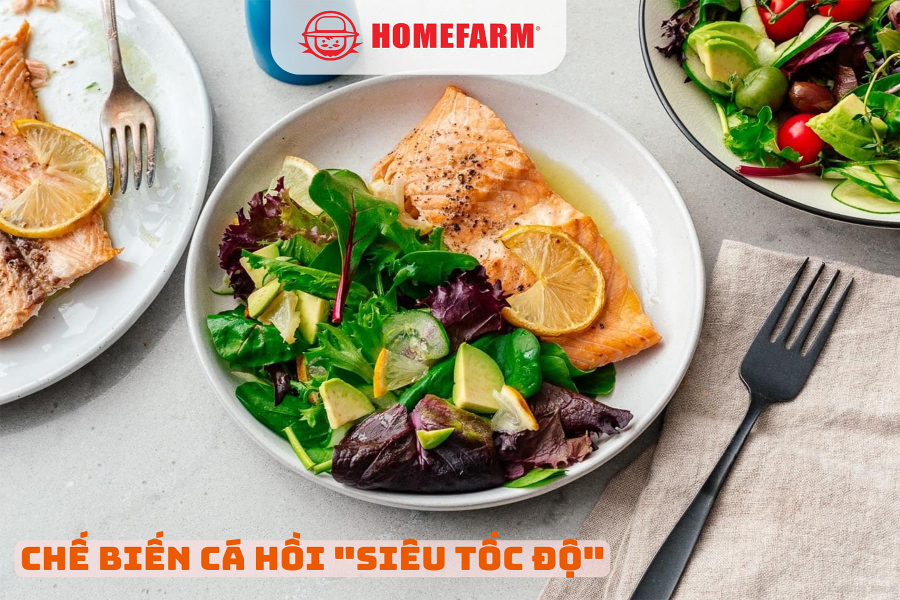 Chế biến cá hồi “siêu nhanh, siêu tốc độ” cùng Homefarm với nồi chiên không dầu