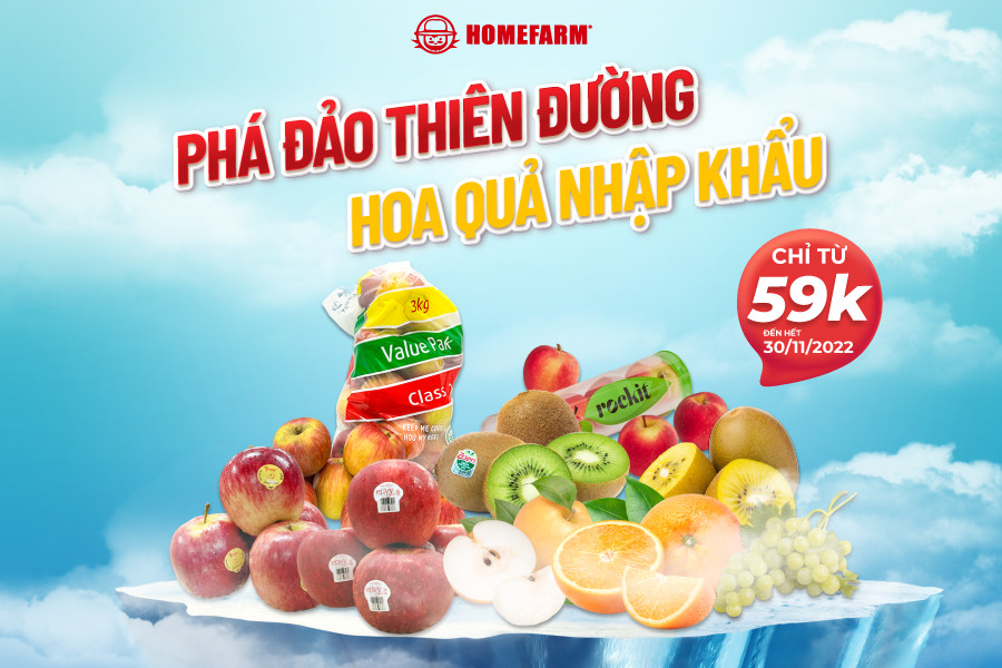 [HCM] Phá đảo thiên đường trái cây nhập khẩu chỉ từ 59k tại Homefarm