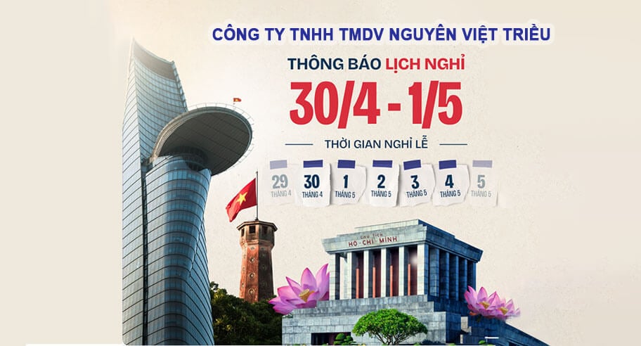 THÔNG BÁO NGHỈ LỄ 30/4 - 1/5 2025