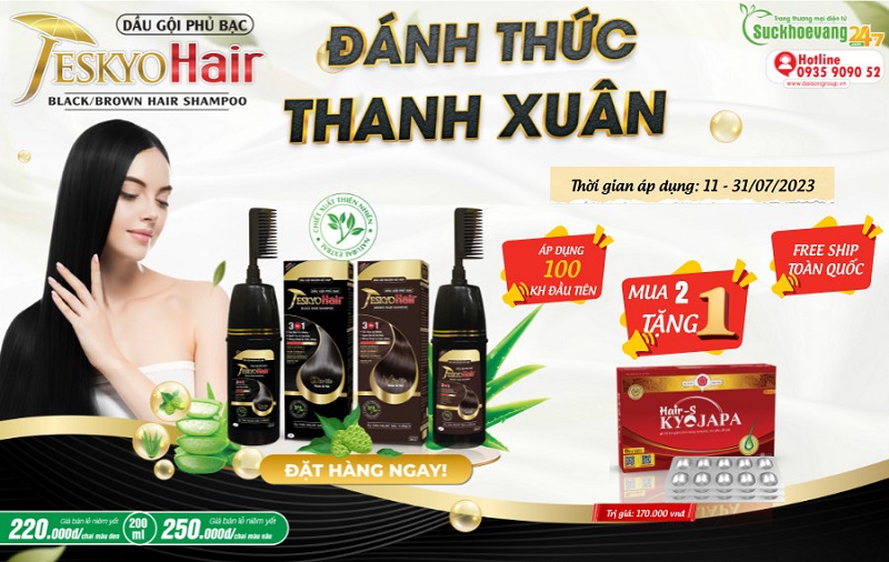 DẦU GỘI PHỦ BẠC JESKYO HAIR - LÊN MÀU NGAY TỪ LẦN ĐẦU TIÊN - MÀU ĐẸP HƠN CẢ SALON