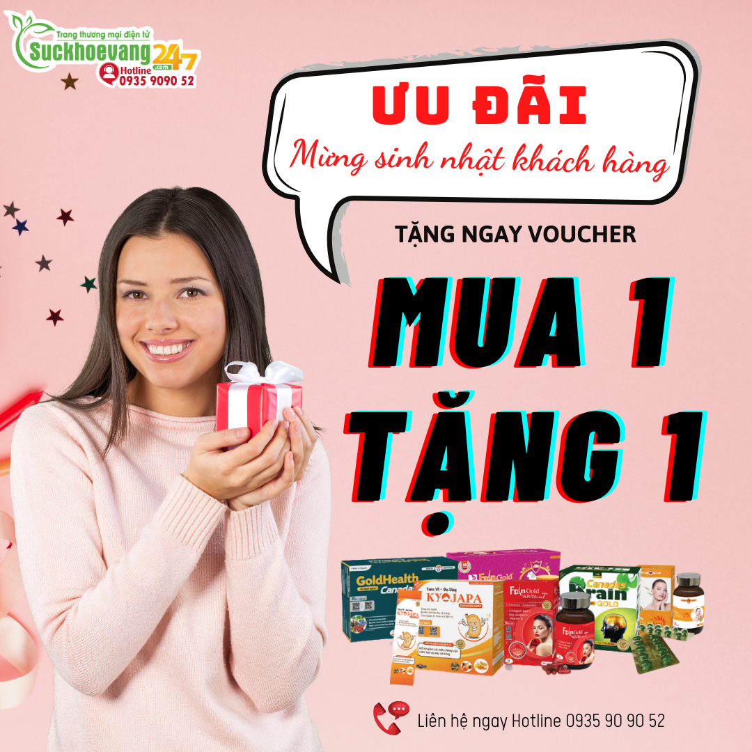 🔥 ƯU ĐÃI SIÊU HẤP DẪN CHỈ DÀNH RIÊNG CHO SINH NHẬT KHÁCH HÀNG SỨC KHỎE VÀNG 247 🎁