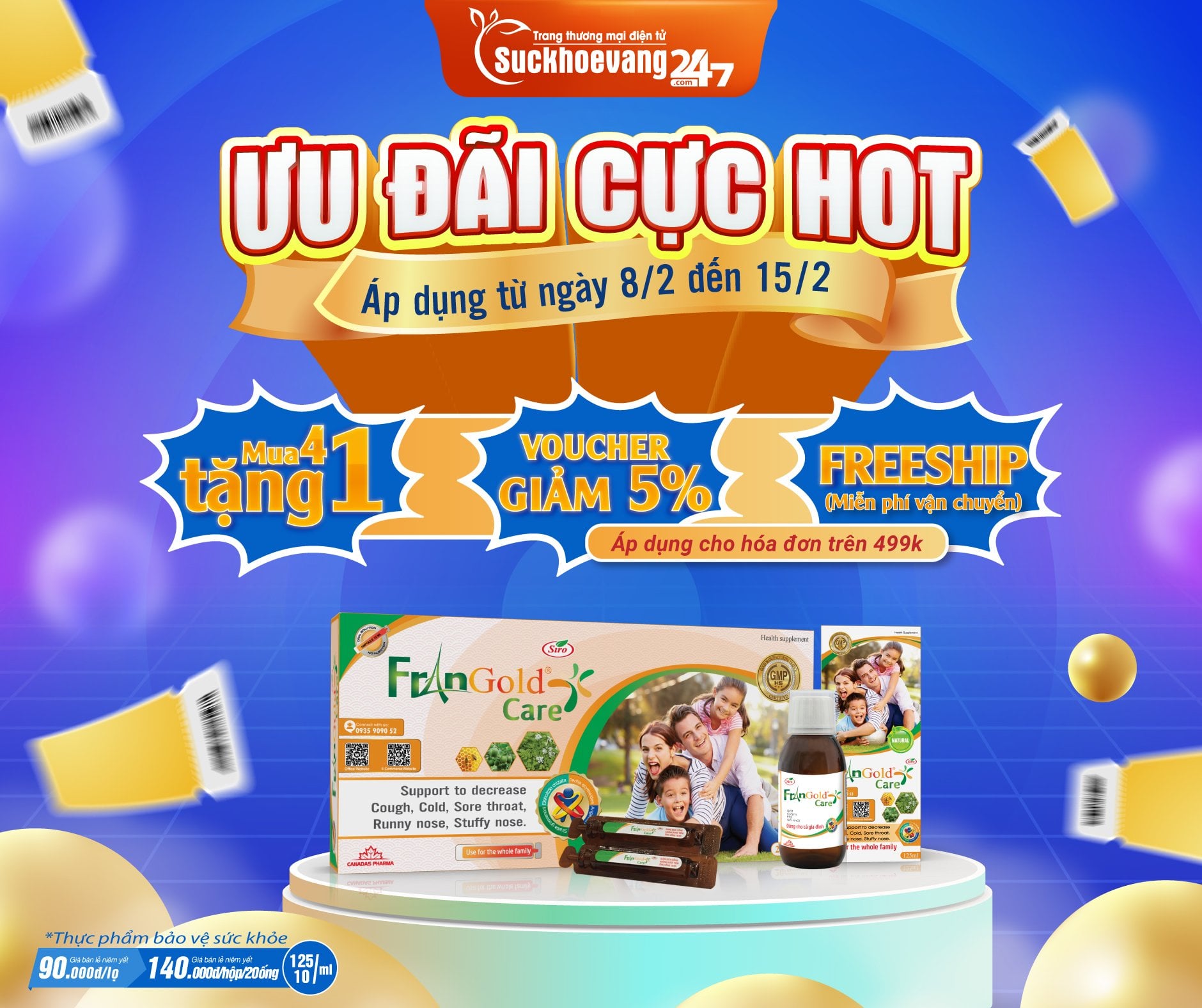 HẾT HO – CẢM SỐT – SỔ MŨI – VIÊM HỌNG. VÌ ĐÃ CÓ SIRO FRANGOLD CARE