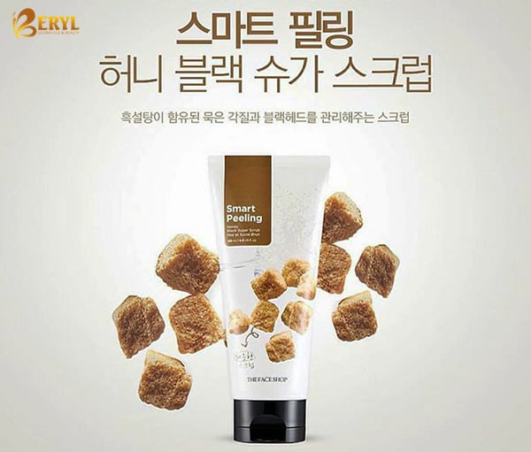 Tẩy Tế Bào Chết Đường Đen Mật Ong The Face Shop Smart Peeling Honey Black Sugar Scrub 120ml